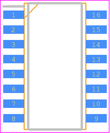 TC4051BF - Toshiba PCB footprint - Small Outline Packages - Small Outline Packages - SOP16-P-300-1.27A