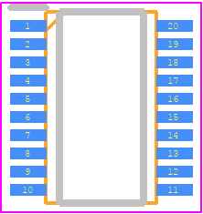 TC74LCX240FK - Toshiba PCB footprint - Small Outline Packages - Small Outline Packages - VSSOP20-P-0030-0.50