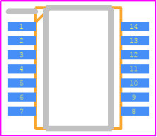 TC74VHCV14FK - Toshiba PCB footprint - Small Outline Packages - Small Outline Packages - US14