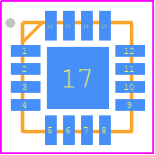 TC78B006FTG - Toshiba PCB footprint - Quad Flat No-Lead - Quad Flat No-Lead - P-WQFN16-0303-0.50-003-1
