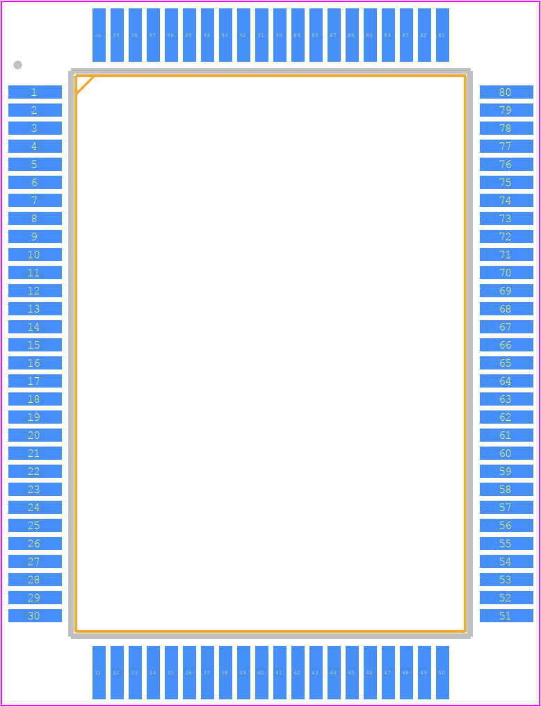TMPM3V6FWDFG - Toshiba PCB footprint - Quad Flat Packages - Quad Flat Packages - TMPM3V6FWDFG