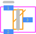 MMBT2222ATT1G - Rochester Electronics PCB footprint - SOT23 (3-Pin) - SOT23 (3-Pin) - SOT−416