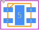 ENS210A-LQFM - ScioSense PCB footprint - Small Outline No-lead - Small Outline No-lead - QFN4