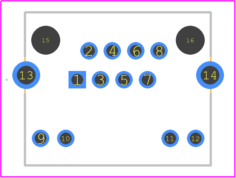 2501551-4 - TE Connectivity PCB footprint - Other - Other - 2501551-4-3