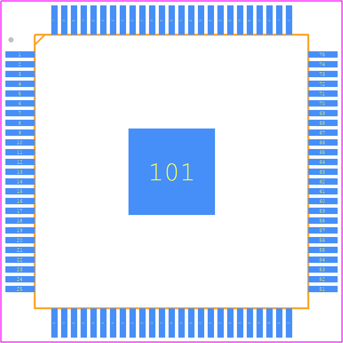 mcxn235vnlt - NXP PCB footprint - Quad Flat Packages - Quad Flat Packages - SOT1570-6
