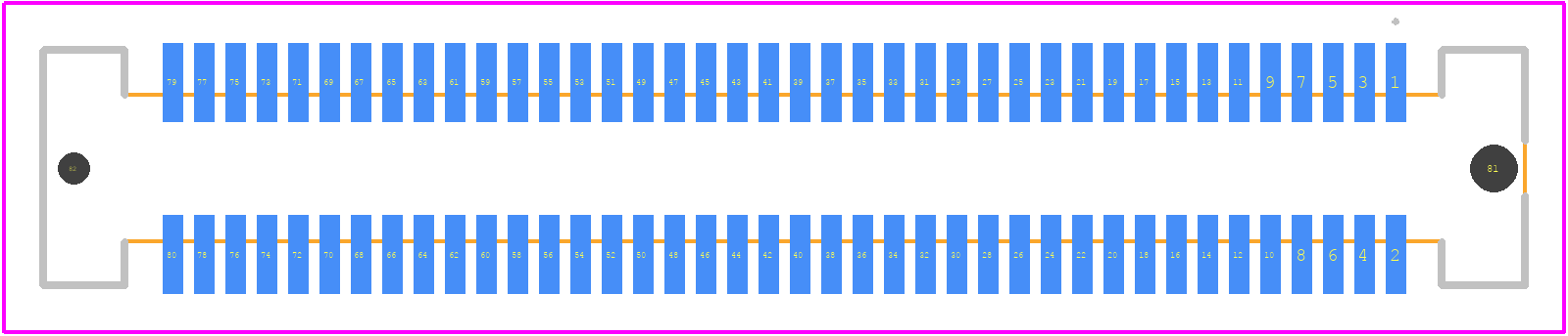 61082-081402LF - Amphenol PCB footprint - Other - Other - 61082-081402LF-2