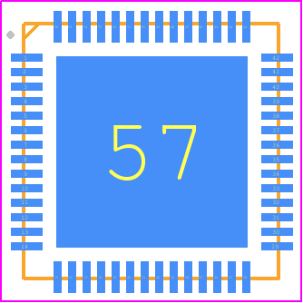 RT5028FGQW - RICHTEK PCB footprint - Quad Flat No-Lead - Quad Flat No-Lead - W-Type 56L QFN 7x7 Package