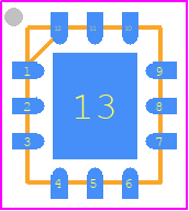 STC31-C-R3 - Sensirion PCB footprint - Quad Flat No-Lead - Quad Flat No-Lead - QFN_13