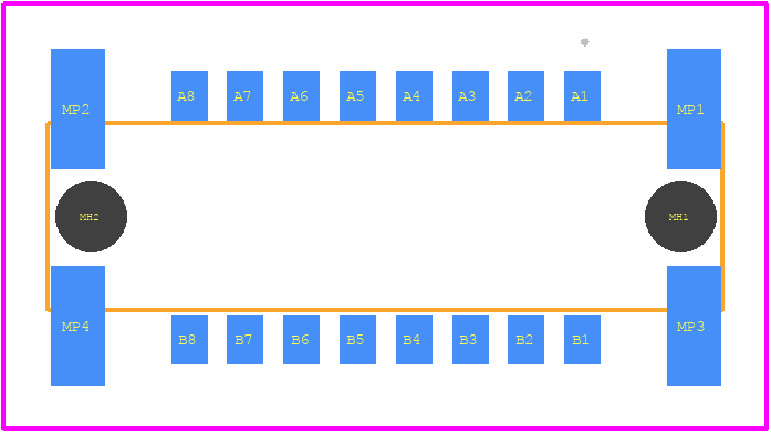354070 - TE Connectivity PCB footprint - Other - Other - 354070-2
