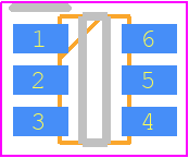 CT100LW-HS6 - Allegro Microsystems PCB footprint - SOT23 (6-Pin) - SOT23 (6-Pin) - CT100LW-IS6