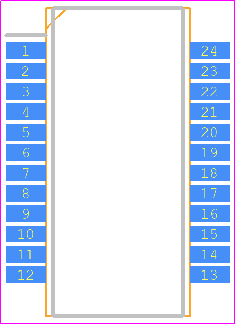 TM82440ANL - Taoglas PCB footprint - Small Outline Packages - Small Outline Packages - 24-Lead SMT