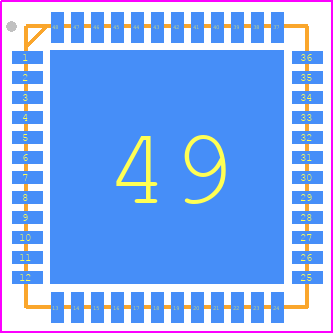 CMPA3135060S - MACOM PCB footprint - Quad Flat No-Lead - Quad Flat No-Lead - 48QFN