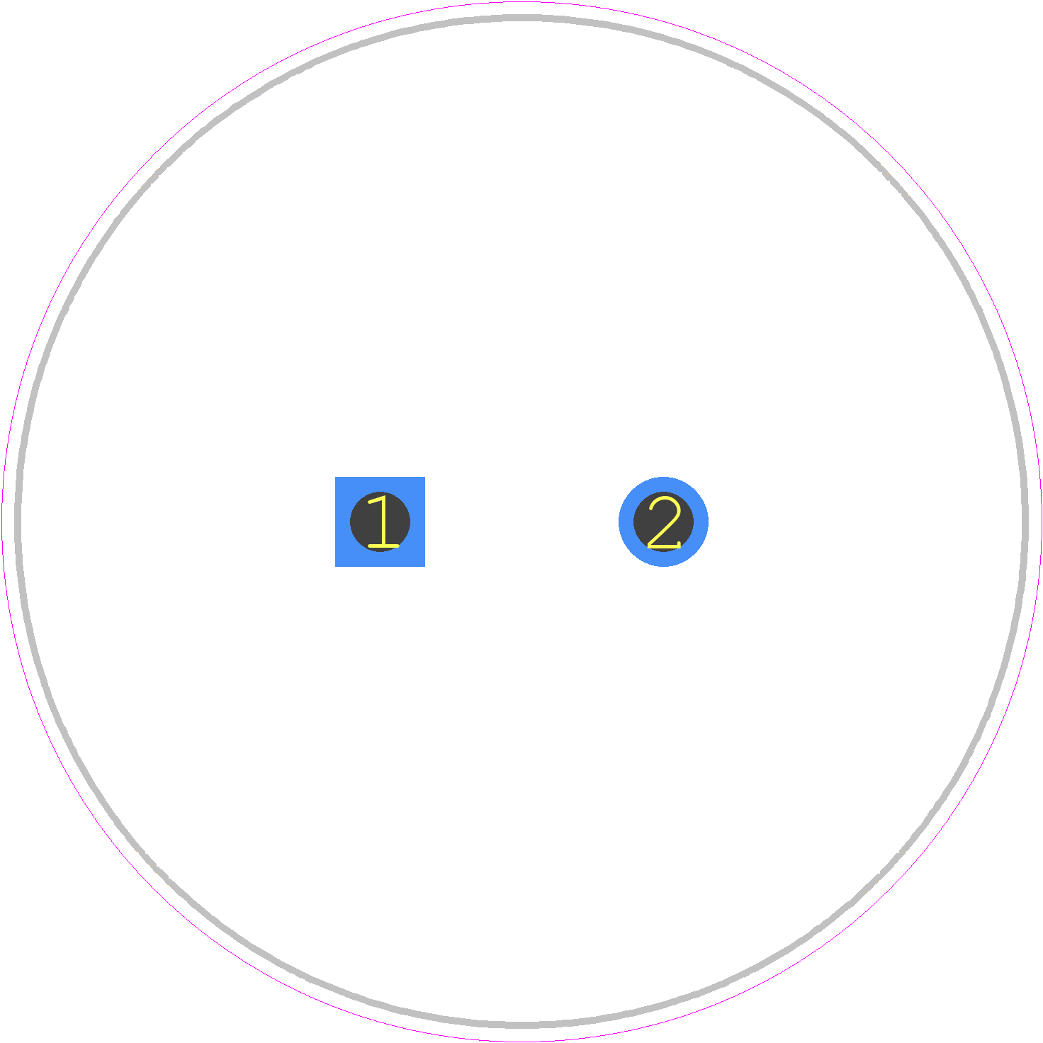 LHT2W561MELC50 - Nichicon PCB footprint - Capacitor, Polarized Radial Diameter - Capacitor, Polarized Radial Diameter - 35mm x 52mm