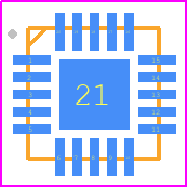 TMI7003C - TMI PCB footprint - Quad Flat No-Lead - Quad Flat No-Lead - QFN20-3X3_2022