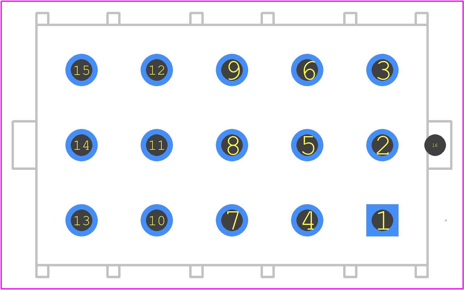 DME-15-S-P-SQ - Adam Tech PCB footprint - Other - Other - DME-15-S-P-SQ-4