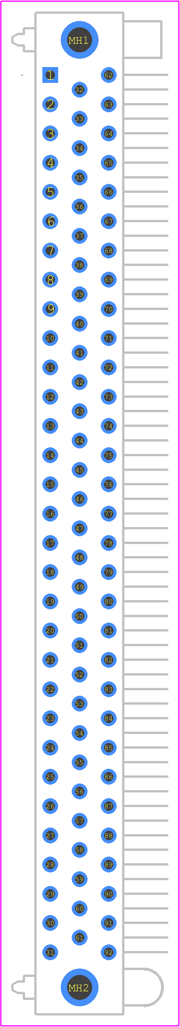 WGR92PR9SYCL-27 - Molex PCB footprint - Other - Other - WGR92PR9SYCL-27-3