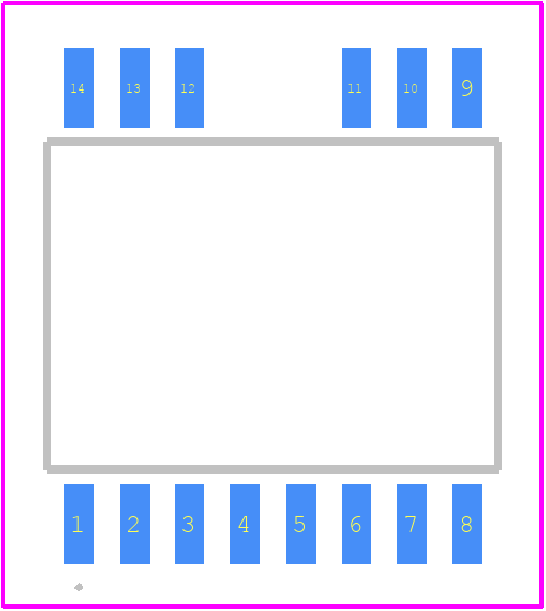 2ED3147MC12LXUMA1 - Infineon PCB footprint - Other - Other -  PG-DSO-14-71 (300 mil)