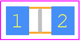 RCHR1005AF1G50KPEF - Vishay PCB footprint - Resistor Chip - Resistor Chip - RCHR1005AF1G50KPEF