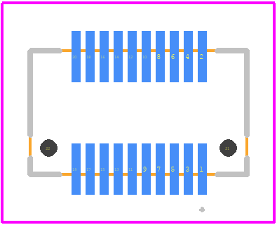 10165431-402000LF - Amphenol Communications Solutions PCB footprint - Other - Other - 10165431-402000LF-1