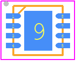 IN100-D1-R-YC1I - InPlay PCB footprint - Small Outline No-lead - Small Outline No-lead - DFN8