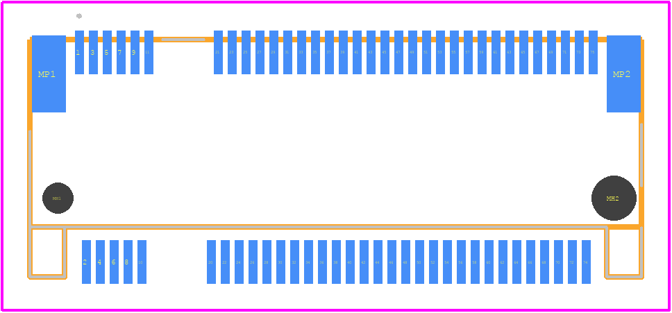 MDT275B03001 - Amphenol Communications Solutions PCB footprint - Other - Other - MDT275B03001-2