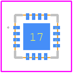 QPL9065 - Qorvo PCB footprint - Other - Other - 6 Pin 3.5 X 3.5mm Leadless SMT 