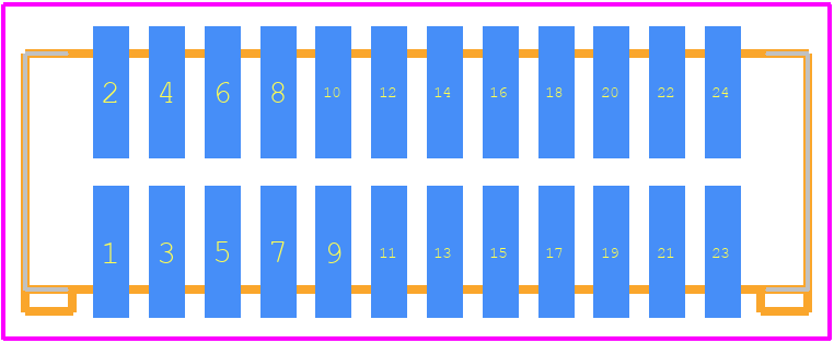 200989-0224 - Molex PCB footprint - Other - Other - 200989-0224-1