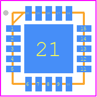 NCV760040MWTXG - onsemi PCB footprint - Quad Flat No-Lead - Quad Flat No-Lead - QFNW20 3.5x3.5, 0.5P CASE 484AV ISSUE A