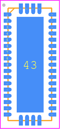 TDP20MB421IRUAT - Texas Instruments PCB footprint - Quad Flat No-Lead - Quad Flat No-Lead - RUA0042A