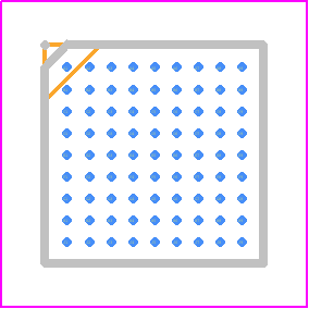 AGLN020V2-CSG81 - Microchip PCB footprint - BGA - BGA - CS81