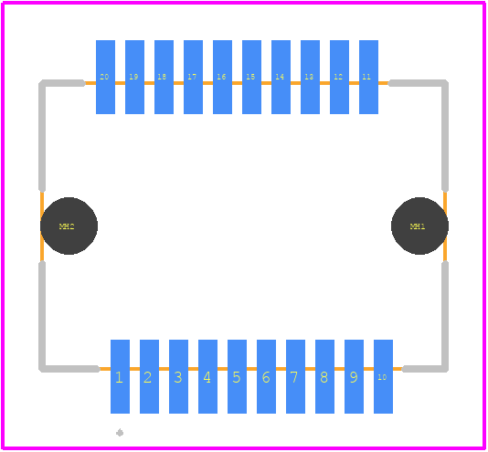 10056847-103LF - Amphenol PCB footprint - Other - Other - 10056847-103LF-2