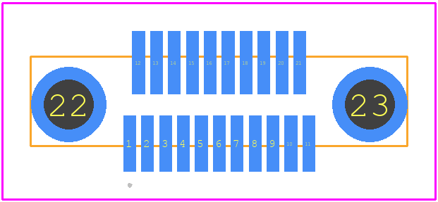 A29200-021 - Omnetics PCB footprint - Other - Other - A29200-021-3