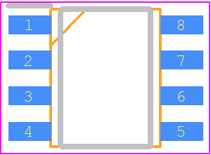 HT68F002 - Holtek PCB footprint - Small Outline Packages - Small Outline Packages - 8-pin SOP (150mil)