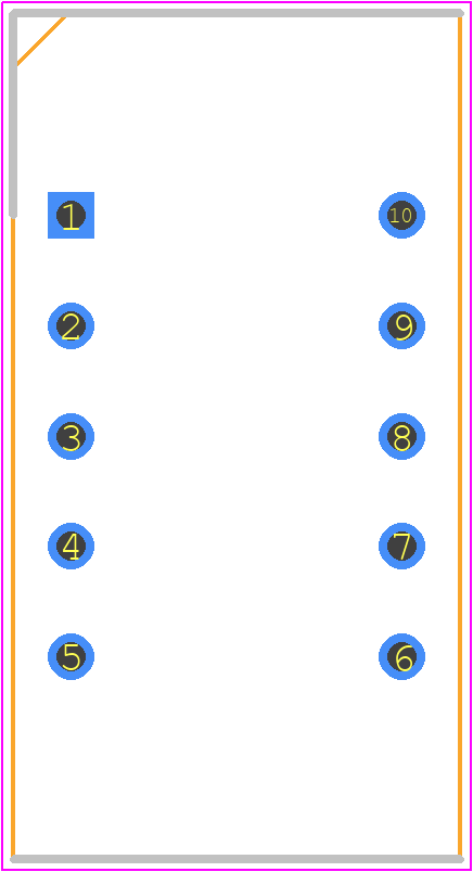 LDS-C347RI - Lumex PCB footprint - Dual-In-Line Sockets - Dual-In-Line Sockets - DIP10_2024-1