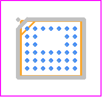 ACT88326VA102-T - Qorvo PCB footprint - BGA - BGA - CSP 36 Balls 2.7mm x 3mm