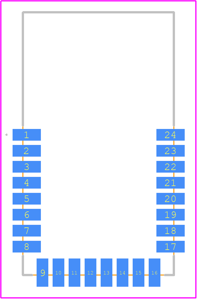 DWM1000SB - Qorvo PCB footprint - Other - Other - DWM1000SB-2