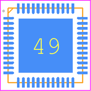 PAC52411QMS1 - Qorvo PCB footprint - Quad Flat No-Lead - Quad Flat No-Lead - 48-pin 6x6 TQFN