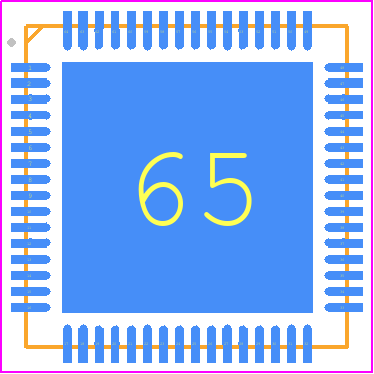 PAC55713SR - Qorvo PCB footprint - Quad Flat No-Lead - Quad Flat No-Lead - QFN64
