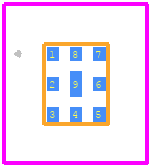 QM28014SB - Qorvo PCB footprint - Other - Other - 9 Pin 2.0mm x 1.6mm x 0.6mm leadless SMT package