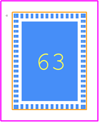 QM77031SB - Qorvo PCB footprint - Other - Other - 62 Pin 6.5x8.6 mm leadless SMT