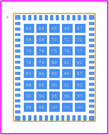 QM77048SR - Qorvo PCB footprint - Other - Other - 62Pin 6.5x8.6mm leadless SMT_2024-1