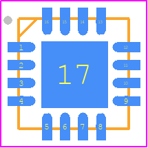 QPC3024SB - Qorvo PCB footprint - Quad Flat No-Lead - Quad Flat No-Lead - 16-QFN (4x4)