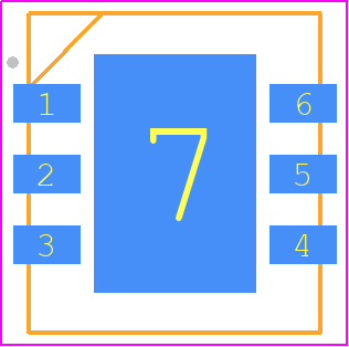 QPD0050SB - Qorvo PCB footprint - Small Outline No-lead - Small Outline No-lead - DFN-6_2024-1