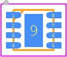 QPL9504SB - Qorvo PCB footprint - Small Outline No-lead - Small Outline No-lead - 8 Pin 2X2 mm DFN_2024-1