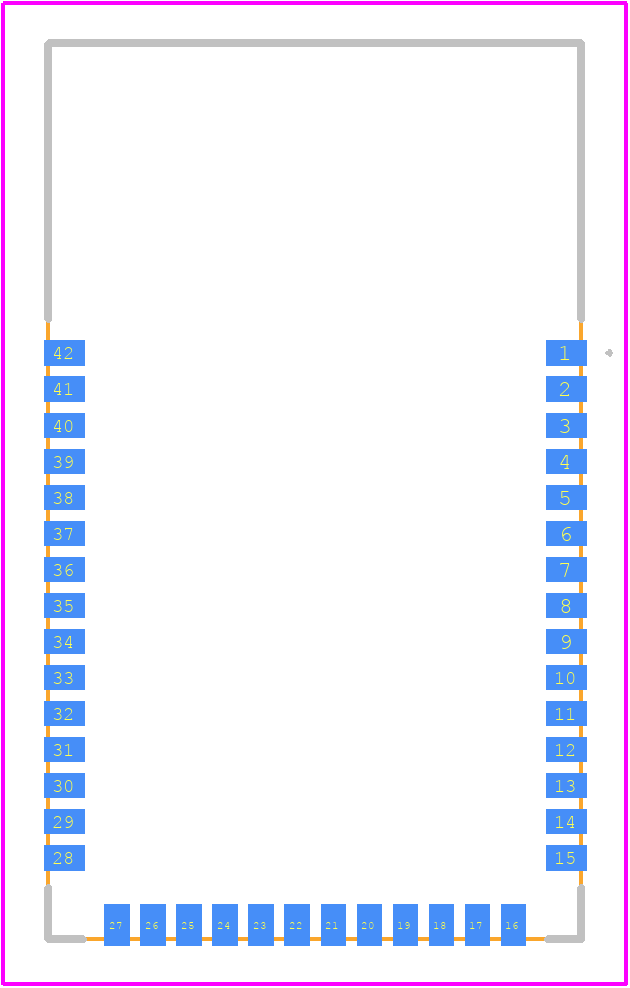 CYBT-343052-02 - Infineon PCB footprint - Other - Other - 42-SMD Module