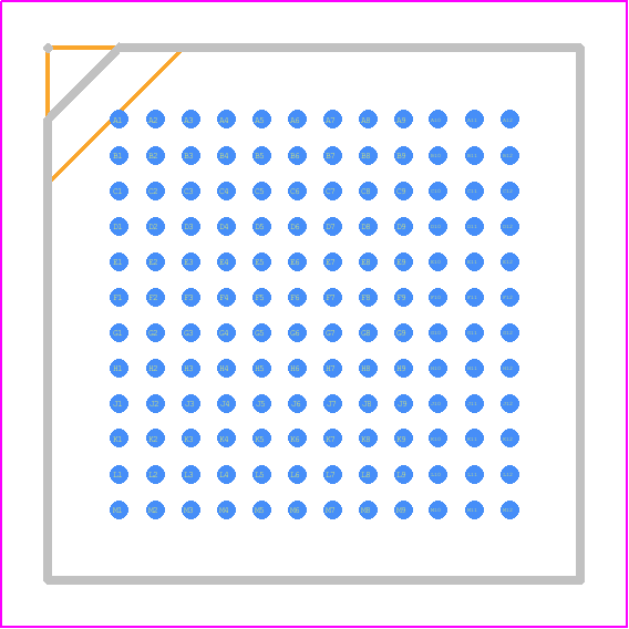 AS4C2M32D1A-5BIN - Alliance Memory PCB footprint - BGA - BGA - 144 ball LFBGA Package