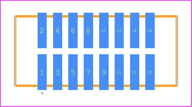TFM-108-02-S-D-P - SAMTEC PCB footprint - Other - Other - TFM-108-ZZ-XXX-D-P