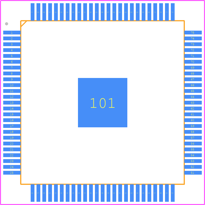 LPC5534JBD100 - NXP PCB footprint - Quad Flat Packages - Quad Flat Packages - LPC5534JBD100