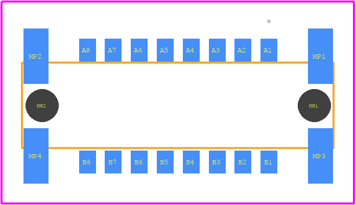 354070-E - TE Connectivity PCB footprint - Other - Other - 354070-E-2