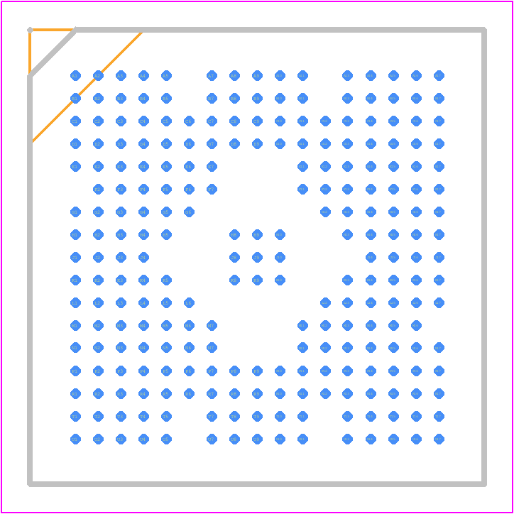 SAM9X75D2G-I/4TB - Microchip PCB footprint - BGA - BGA - 243-Ball Thin Fine-Pitch Ball Grid Array (4TB) - 16x16x1.23 mm Body [TFBGA]